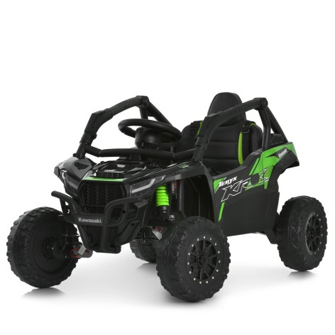 Джип JS330EBLR-2-5(24V) (1шт) р/к 2,4G, 4*35W, 1*24V5AH, EVA, шкіра, TF, чорно-зелений