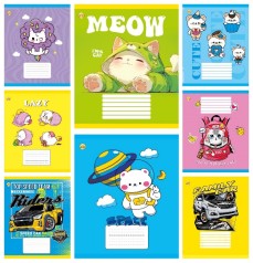 Тетрадь 12 арк.коса линия Твердая ТА53115 Микс 4, 25/600, 8к. цена за 25 шт.