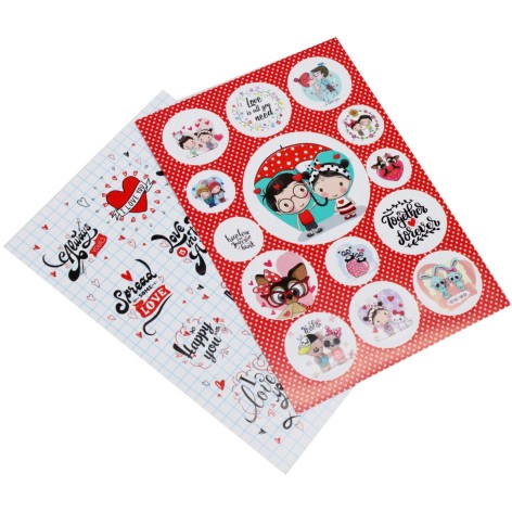 Набор наклейок Love В6, 2 л. ВИД 1