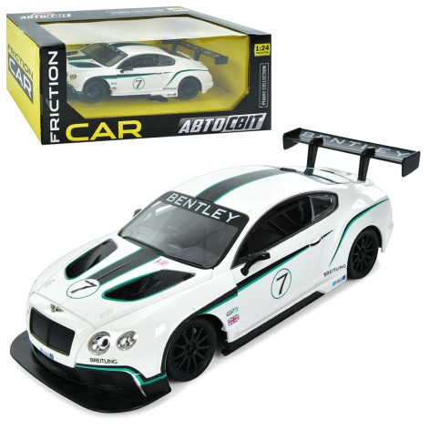 Автомодель АвтоСвіт Bentley Continental GT3 масштаб 1:24, гумові колеса AS-3008