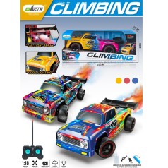 Р/К Машина, акум, 1:16, 20см, пара/дим, світло, корпус не б'ється, гумові колеса, USBзарядне, 3 види, в кор-ці, 25-9,5-11см 