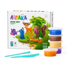 Меганабор самозатвердевающего пластилина ЛИПАКА – ЛЕСНЫЕ ЗВЕРИ