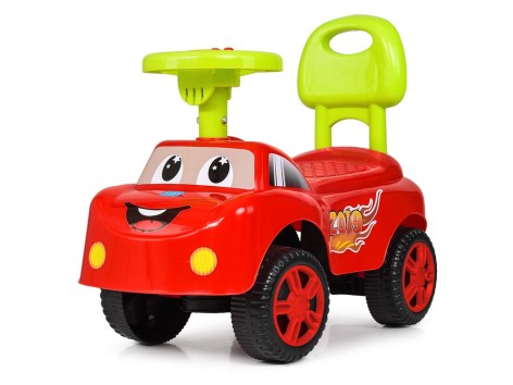 Каталка-толокар M 4073-3 (1шт) муз., дов. 53 см, бат., червоний