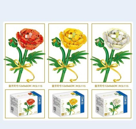 Конструктор 115 деталей, 3 кольори, “Тюльпан”, кор, мікс видів 