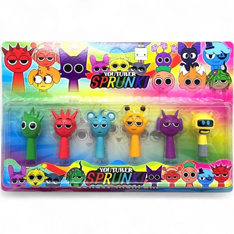 Набор игровых фигурок, 6 шт "Спружки/Sprunki" (9 см)