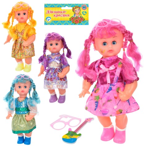 Кукла 37см, 4 цвета, муз., кул., 18-44-8 см. 