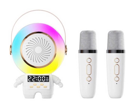 Караоке bluetooth, 2 мікрофони, підсвічування, type-c, TF-картка, AUX-роз'єм C72554