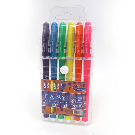 Набір гелевих ручок "J.Otten" Кольоровий корпус (6 кольорів)