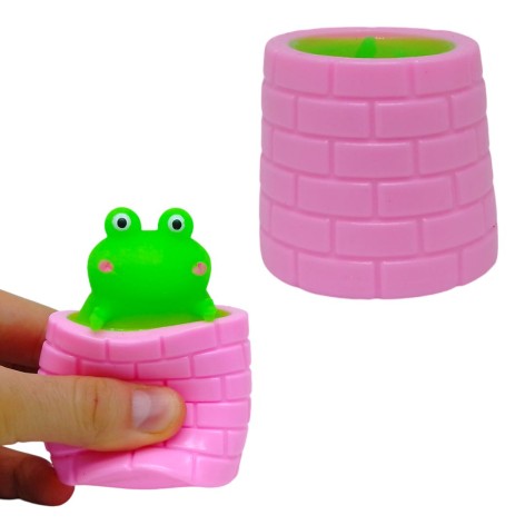 Лягушка антистресс, выпрыгивает розовая