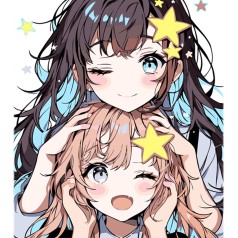 Набір для розпису по номерах Зіркові мрії аніме Strateg розміром 30х40 см (LY59)