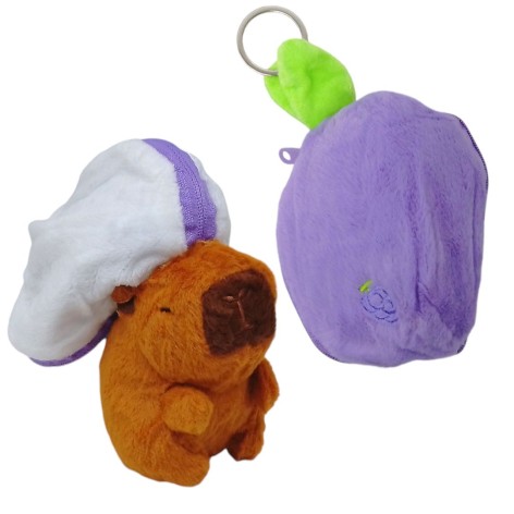 Брелок м'який капібара Фрукти виноград