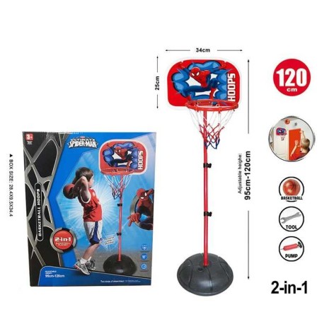 Баскетбол герой, мяч, насос, кольцо, регулируемая высота до 120 см, в кор. /24/