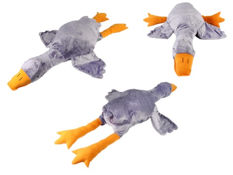 М'яка іграшка Гусь-обіймусь (подушка обіймашка) 160 см сірий