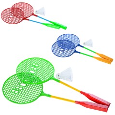 Ракетка детская,45см,2 шт, волан, бадминтон, 4 цвета,кул,45-15,5-4см /140/