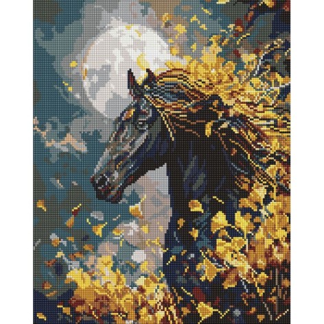 Алмазная мозаика "Лошадь и ветер" 40х50 см