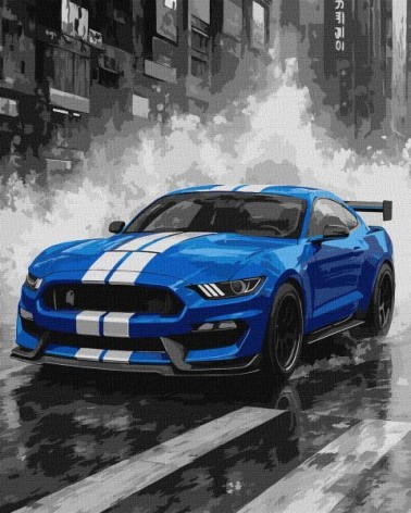 Картина по номерам - "Синяя гонка" ©art_selena_ua, 40х50см