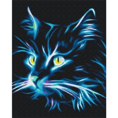 Картина за номерами: Неоновий кіт 40*50 BS32107
