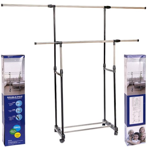 Стойка для одежды двойная 8006