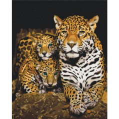 Картина за номерами: Нічні леопарди 40*50 BS52791