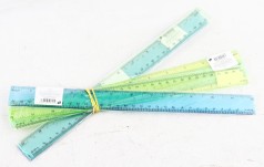 УЦЕНКА 30% Линейка цветная прозрачная 2,8*30см, микс, цена за 10 шт. //