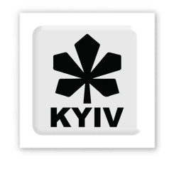 3D стікер KYIV white
