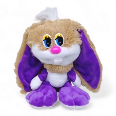 М'яка іграшка Коротішка заєць латте+фіолет 30 см