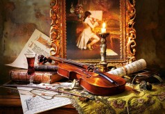 Пазли Castorland Натюрморт зі скрипкою та живописом, 68 x 47 см 1000 елементів