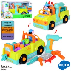 Конструктор машина,30см,муз(укр),інструм.,відчин.капот,муз.,св.,бат.,кор.,31,5-17-14см 