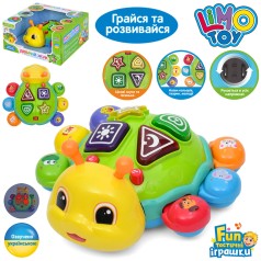 Игра Добрый жук, жук 20-22-10,5см, учебный (цвета,животные), музыка-звук(УКР), ездит, свет, песня, меняются режимы игры, микс цветов, на бат-ц, в кор-ц, 25-25-10см /18/