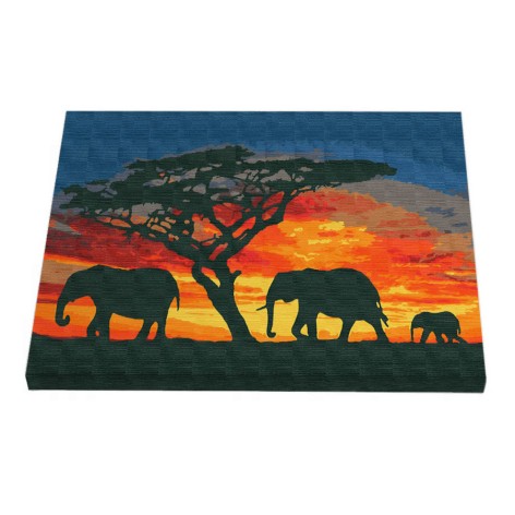 Картина по номерам Riviera Blanca "Вечер Саванны" 40x50 см (RB-0412)