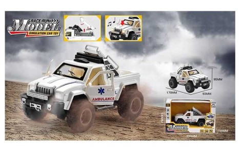 Машинка швидка допомога, звук, підсвічування, інерція, в кор. 