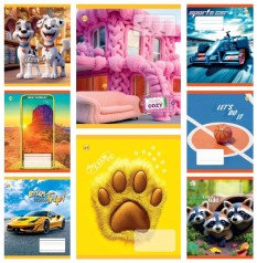 Тетрадь 12 арк.коса линия Твердая ТА53116 Микс 5, 25/600, 8к. цена за 25 шт.