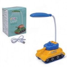 Настольная лампа Танк желтый