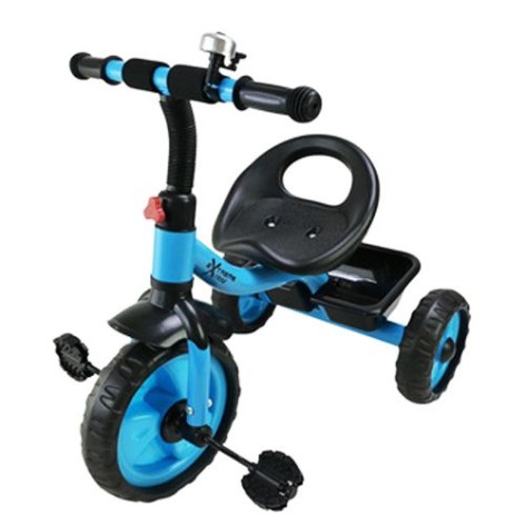 Триколісний велосипед MIC металевий з кошиком синій (TR2501)