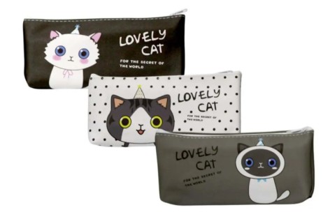 Пенал пвх 20*10см Котики