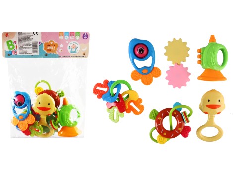 Погремушка в ручку 6 единиц в наборе, п/е 32*26см 