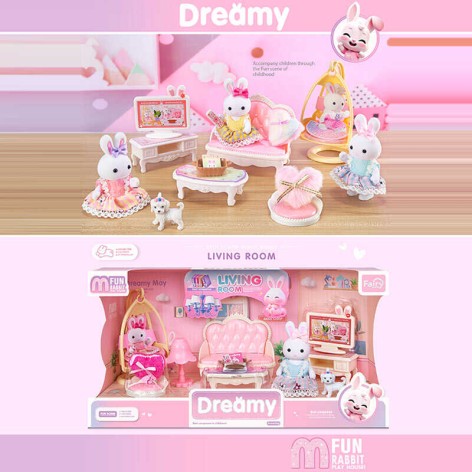 Іграшковий набір меблів з флоксовими фігурками