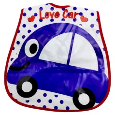 Нагрудник/слюнявчик клейончатий; 28 см (машинка)