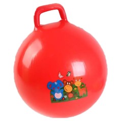Мяч для фитнеса с ручкой, 45 см (красный)