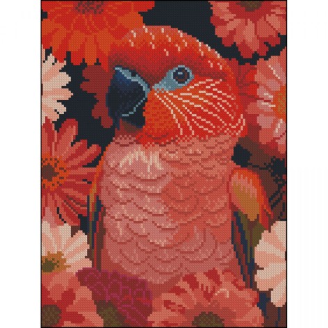 Алмазная мозаика (картина) "Красный ара" 30х40 см
