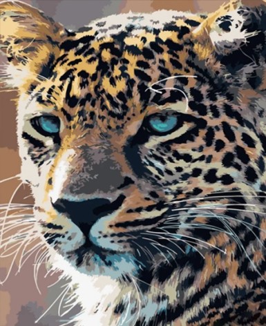 Набір для розпису по номерах Гордий леопард Strateg розміром 40х50 см (HH023)