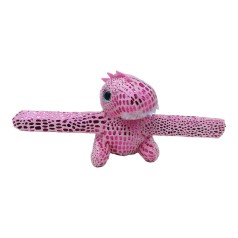 Мягкий слэп-браслет "Динозавр" (розовый)
