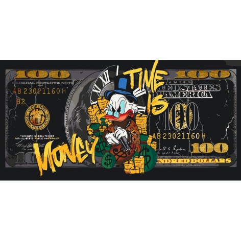 КАРТИНА ПО НОМЕРАМ С КРАСКАМИ МЕТАЛЛИК "СКРУДЖ МАКДАК" 40Х80 СМ