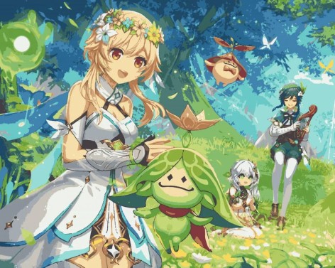 Набор для росписи "Аниме. Genshin. Ванарана" (40х50)