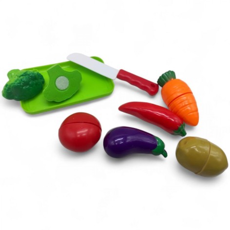 Овочі на липучках "Що є на кухні?", обробна дошка, ніж, у пакеті