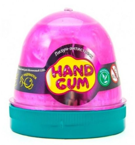 Лізун-антистрес "Hand gum" 120 г малиновий
