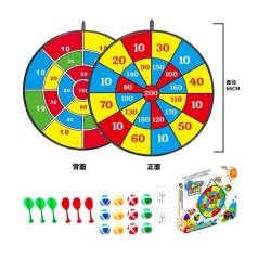 Дартс двосторонній 66х66см, кульки та дротики на липучках 66399B-4