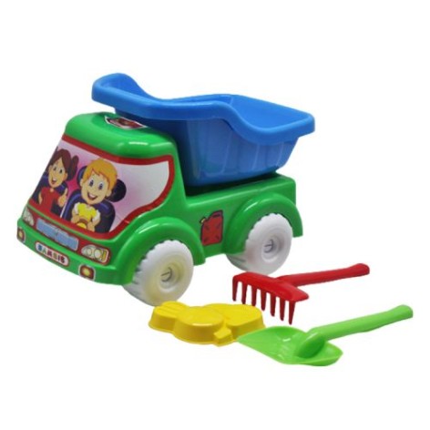 Машинка самосвал №2 зелено-синий