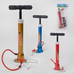 Насос ручний алюмінієвий 3 кольори з голкою для м'ячів