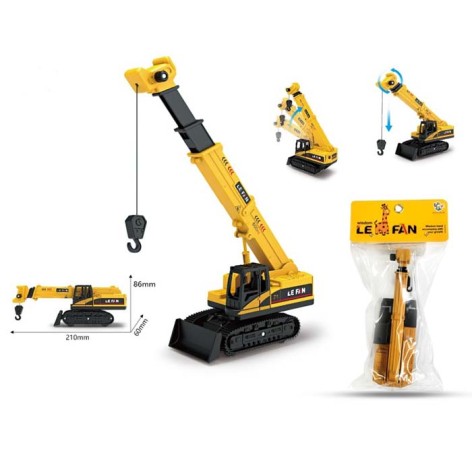 Кран інерц, 2в1(бульдозер), 20,5см, рухливі деталі, п/о, 15-30-7см 